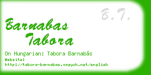 barnabas tabora business card
